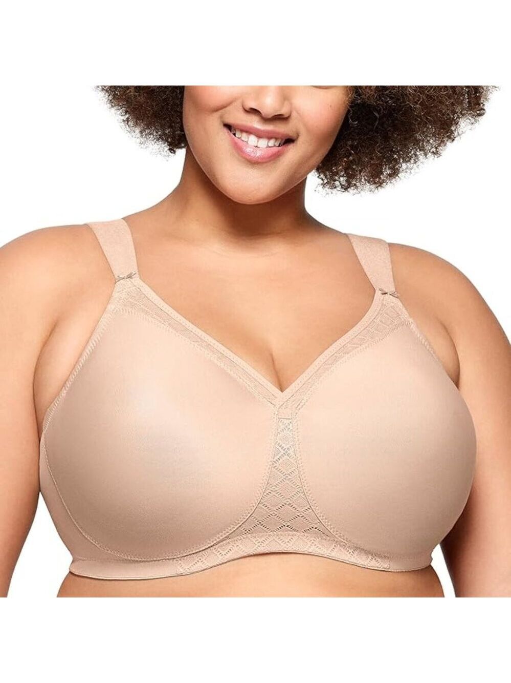 Glamorise  Full Figure MagicLift Non-Padded Wirefree T-Shirt Bra 36F NWOT